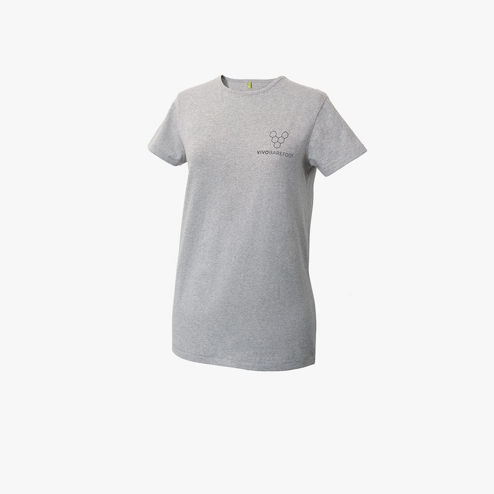 Vivobarefoot Rapanui T-Shirts Dames Grijs | LGDOSZF-03