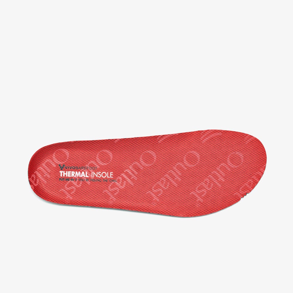 Vivobarefoot Thermal Inlegzolen Heren Rood | NVDIQRH-34