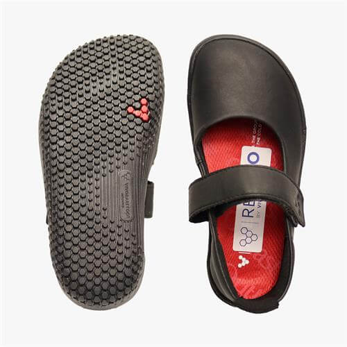 Vivobarefoot WYN SCHOOL Mary Jane Schoenen Kinderen Obsidian | GLUEAQO-62