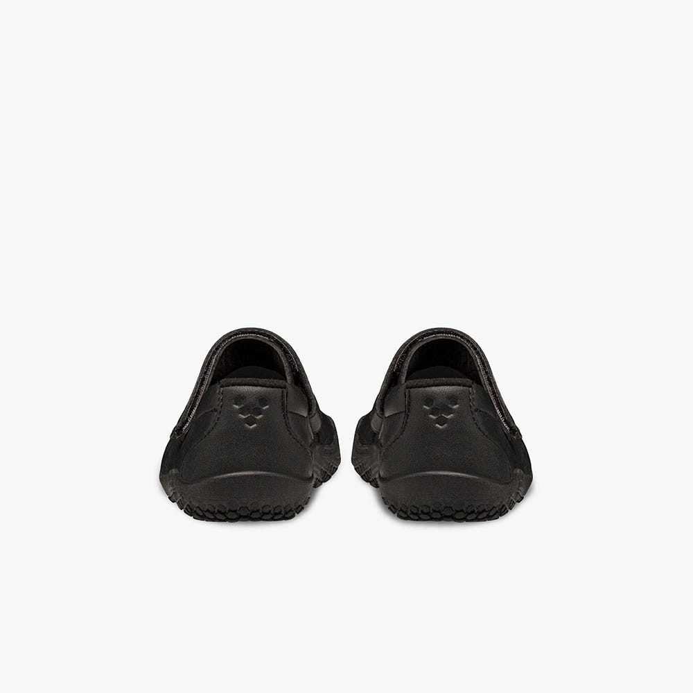 Vivobarefoot Wyn School II Mary Jane Schoenen Kinderen Obsidian | MKBINLG-91