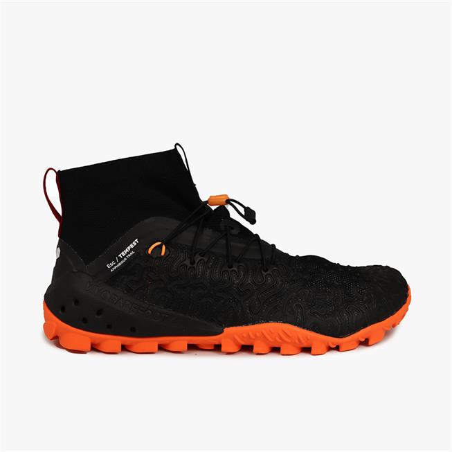 Vivobarefoot ESC TEMPEST Loopschoenen Dames Obsidian/Orange | ARDOUQF-45