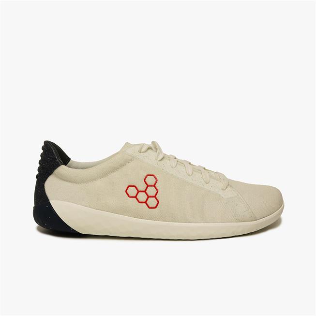 Vivobarefoot GEO COURT ECO Sneakers Dames White/Navy/Red | PRVLFMJ-48