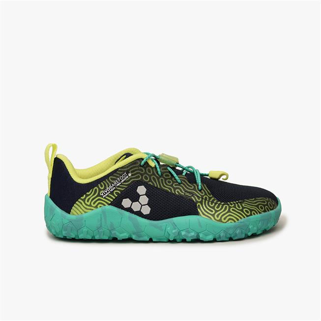 Vivobarefoot PRIMUS TRAIL Trailschoenen Kinderen Black/Green | DMANEIY-73