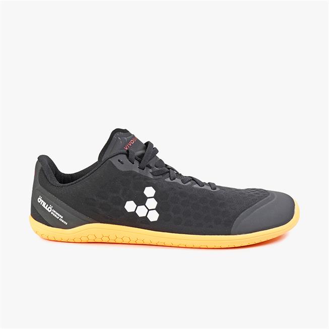 Vivobarefoot STEALTH III Loopschoenen Heren Black/Orange | ZEPCIAF-47